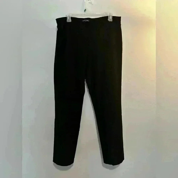 Eileen Fisher Women Pull On Crop Black Pants Slim Leg No Size Tag Waist- 36'' - Picture 3 of 4